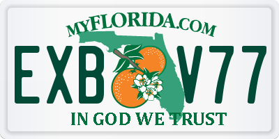 FL license plate EXBV77