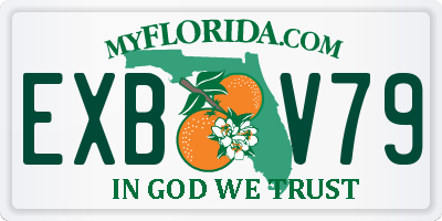 FL license plate EXBV79