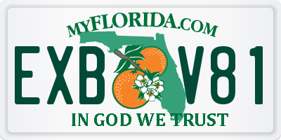 FL license plate EXBV81