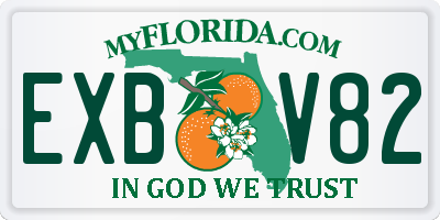 FL license plate EXBV82
