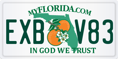 FL license plate EXBV83