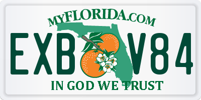 FL license plate EXBV84