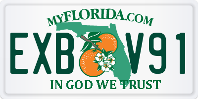 FL license plate EXBV91