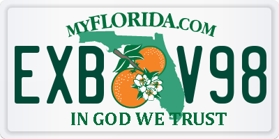 FL license plate EXBV98