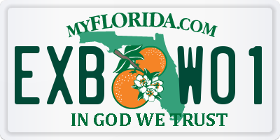 FL license plate EXBW01
