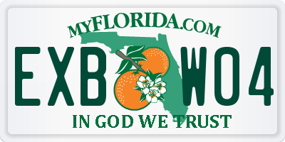 FL license plate EXBW04
