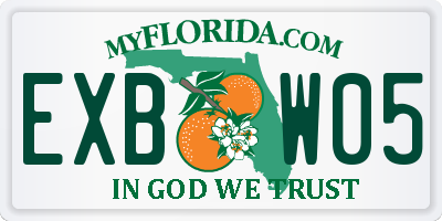 FL license plate EXBW05