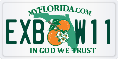 FL license plate EXBW11