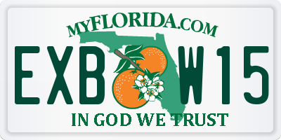 FL license plate EXBW15
