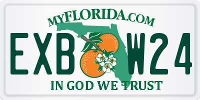 FL license plate EXBW24