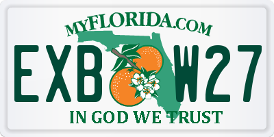 FL license plate EXBW27
