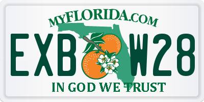 FL license plate EXBW28