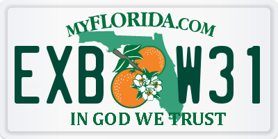 FL license plate EXBW31