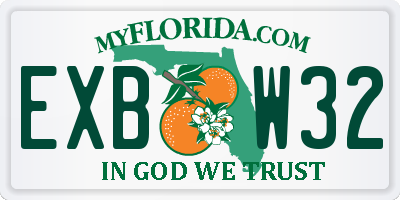 FL license plate EXBW32