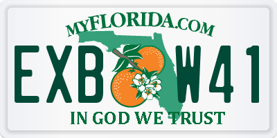 FL license plate EXBW41