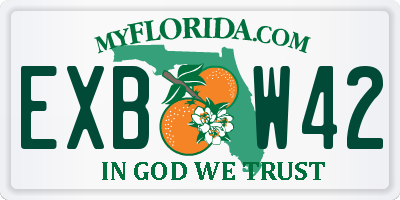 FL license plate EXBW42
