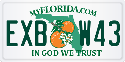 FL license plate EXBW43