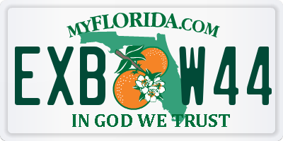 FL license plate EXBW44