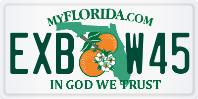 FL license plate EXBW45