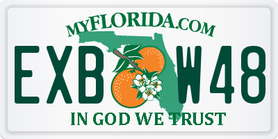 FL license plate EXBW48