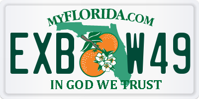 FL license plate EXBW49