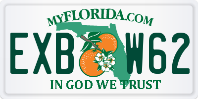FL license plate EXBW62