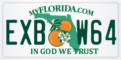 FL license plate EXBW64