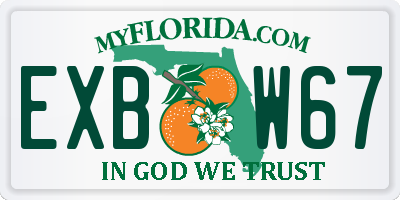 FL license plate EXBW67