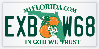 FL license plate EXBW68