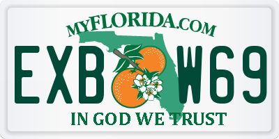 FL license plate EXBW69