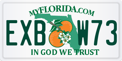 FL license plate EXBW73