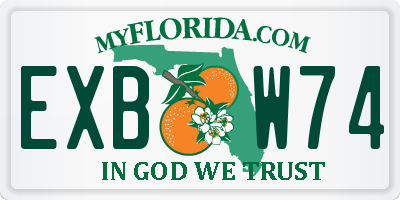 FL license plate EXBW74