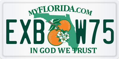 FL license plate EXBW75