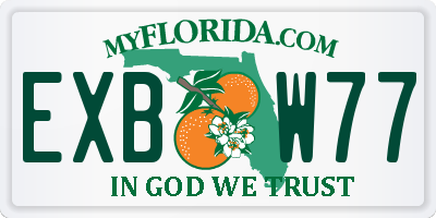 FL license plate EXBW77