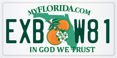 FL license plate EXBW81