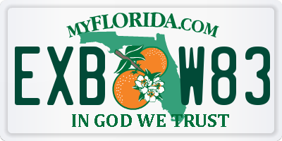 FL license plate EXBW83