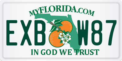 FL license plate EXBW87