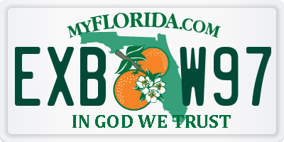 FL license plate EXBW97