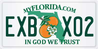FL license plate EXBX02