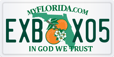FL license plate EXBX05