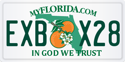 FL license plate EXBX28