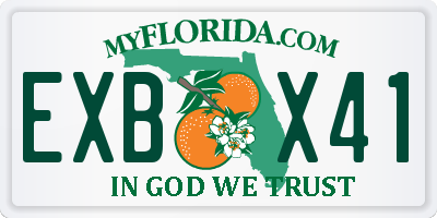 FL license plate EXBX41