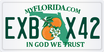 FL license plate EXBX42