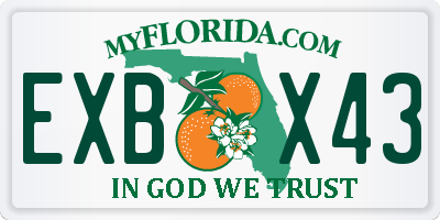 FL license plate EXBX43
