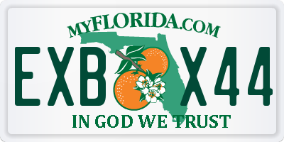 FL license plate EXBX44