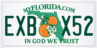 FL license plate EXBX52