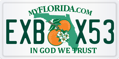 FL license plate EXBX53