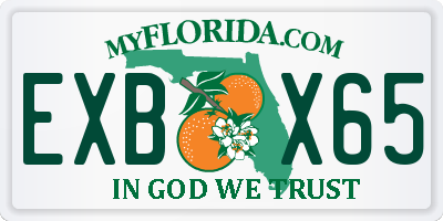 FL license plate EXBX65