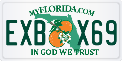 FL license plate EXBX69