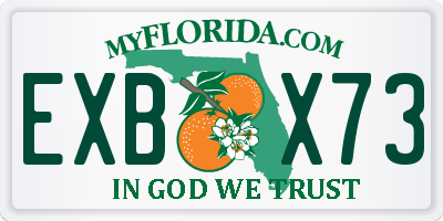 FL license plate EXBX73